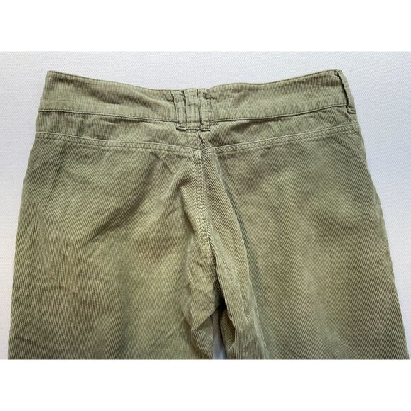 Bershka Womens Corduroy Capri Knee Pants Olive Green Size 8 (EUR 38) Made In Spa - Picture 10 of 12